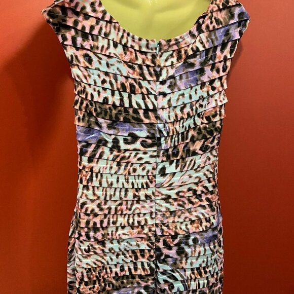 ⭐4 FOR $20⭐ London Times Women's Colorful Layered Dress - Size 10 - Picture 3 of 6